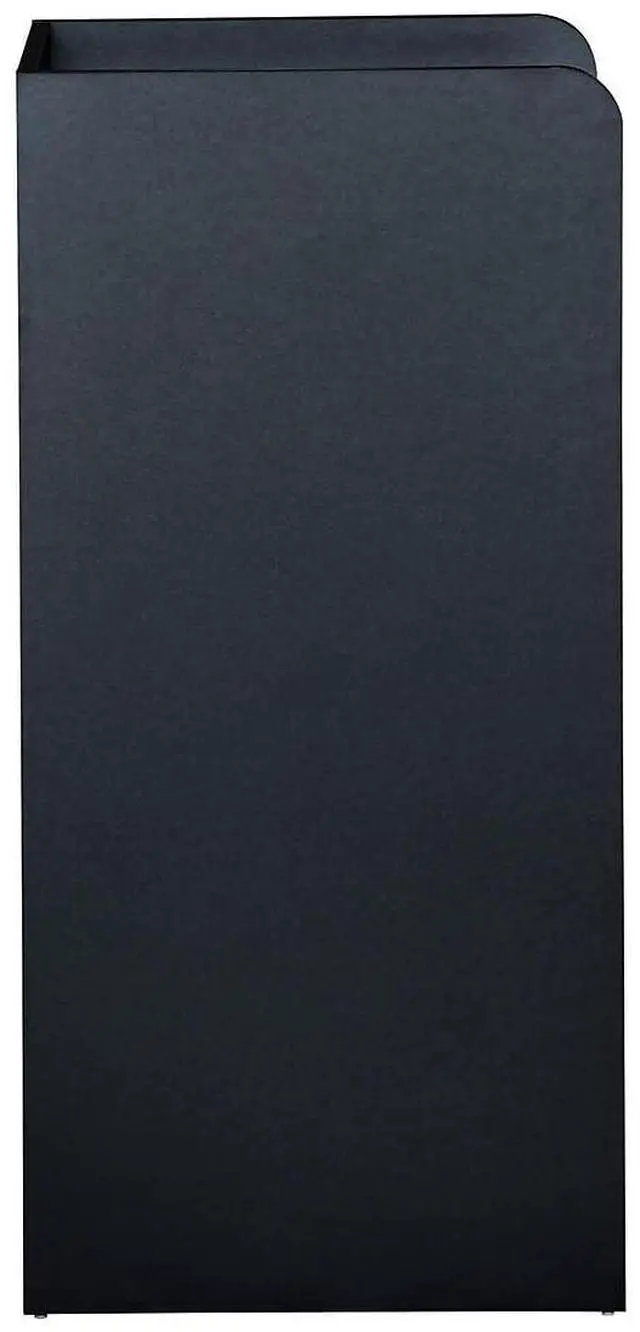 Alt view image 7 of 7 - Flash Furniture Sony Laminate Wood Commercial-Grade Trash Receptacle with Tray Top, Wooden Restaurant Trash Can Cabinet and Garbage Receptacle, Black