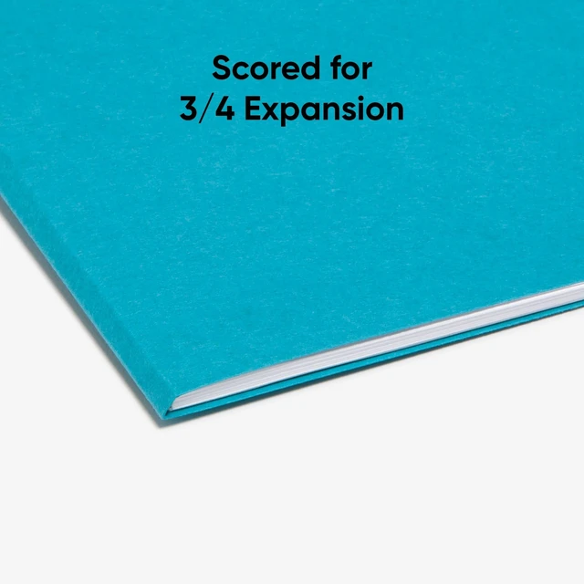 Alt view image 5 of 7 - Standard File Folders, 100 Count, Teal, 1/3-Cut Tabs, Letter Size (13143)