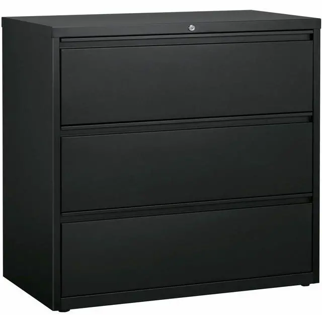 Alt view image 5 of 11 - Lorell Lateral File 3-Drawer 42"x18-5/8"x40-1/4" Charcoal 60405