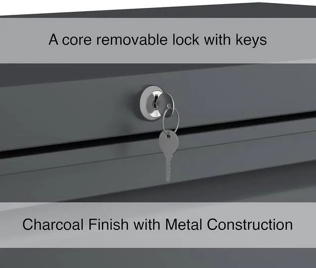 Alt view image 8 of 11 - Lorell Lateral File 3-Drawer 42"x18-5/8"x40-1/4" Charcoal 60405