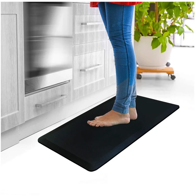 Alt view image 3 of 8 - Floortex Comfort Anti-Fatigue Mat, Rectangular 16 x 24 Inches, Black