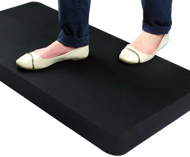 Alt view image 7 of 8 - Floortex Comfort Anti-Fatigue Mat, Rectangular 16 x 24 Inches, Black