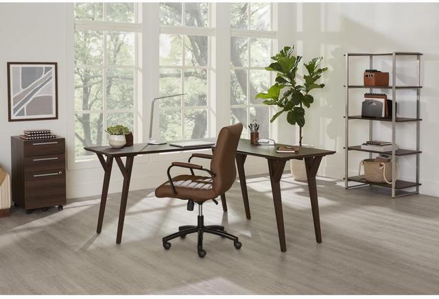 Alt view image 4 of 7 - Realspace® Trezza 62"W L-Shaped Computer Desk, Warm Walnut