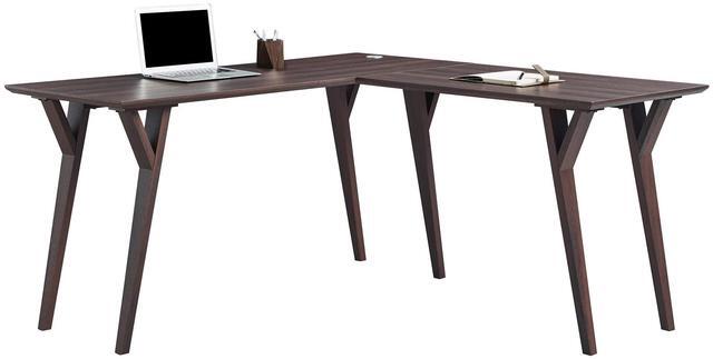 Alt view image 3 of 7 - Realspace® Trezza 62"W L-Shaped Computer Desk, Warm Walnut
