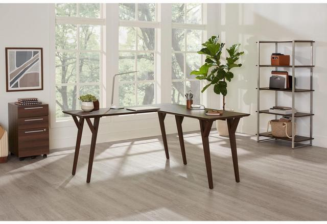 Alt view image 6 of 7 - Realspace® Trezza 62"W L-Shaped Computer Desk, Warm Walnut