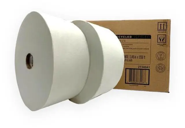 Alt view image 3 of 5 - Highmark ECO JRT 2-Ply Jumbo Toilet Paper, 1250' Per Roll, 100% Recycled, Pack Of 6 Rolls
