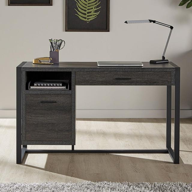 Alt view image 2 of 7 - RealSpace® DeJori 51"W Writing Desk, Charcoal
