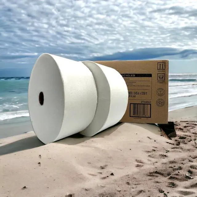 Alt view image 4 of 5 - Highmark ECO JRT 2-Ply Jumbo Toilet Paper, 1250' Per Roll, 100% Recycled, Pack Of 6 Rolls