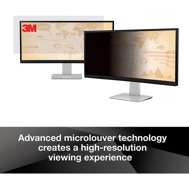 Alt view image 7 of 7 - PF240W1B Frameless Blackout Privacy Filter For 24-Inch Widescreen Monitor, 16:10 Aspect Ratio