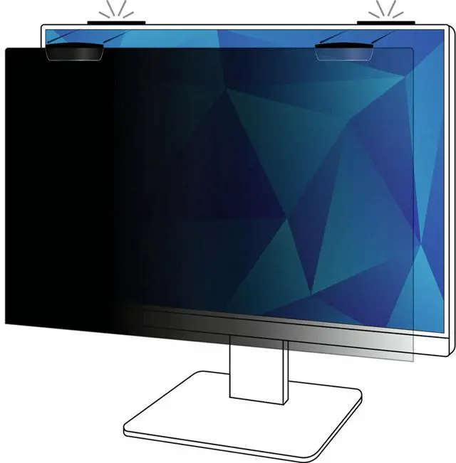Alt view image 9 of 12 - 3M Privacy Screen Filter Black - For 24.5" Widescreen LCD Monitor - 16:9 - Scratch Resistant, Fingerprint Resistant - Anti-glare