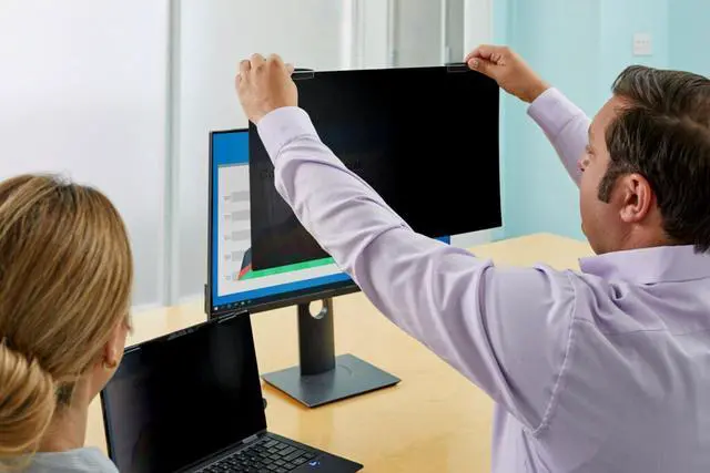 Alt view image 11 of 12 - 3M Privacy Screen Filter Black - For 24.5" Widescreen LCD Monitor - 16:9 - Scratch Resistant, Fingerprint Resistant - Anti-glare