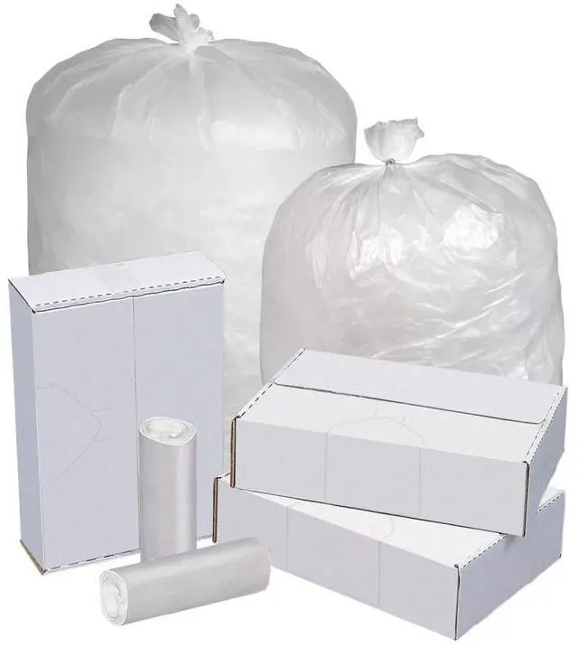 Alt view image 2 of 5 - Highmark™ Linear Low Density Can Liners, 1.5-mil, 60 Gallons, 38" x 58", Clear, Box Of 100