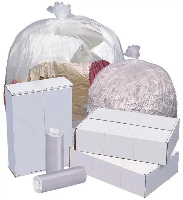 Main image of Highmark High-Density Can Liners, 16 Mic, 33 Gallons, 33" x 40", Natural, Box Of 250