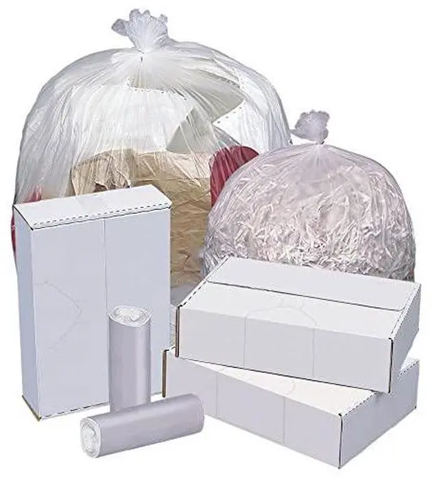 Alt view image 3 of 4 - Highmark High-Density Can Liners, 16 Mic, 33 Gallons, 33" x 40", Natural, Box Of 250