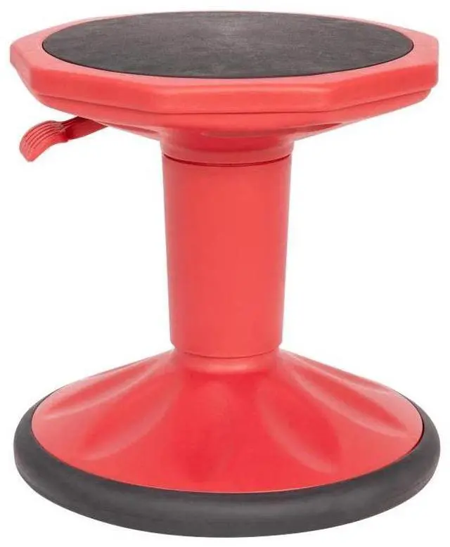 Alt view image 15 of 15 - Carter Adjustable Height Kids Flexible Active Stool for Classroom and Home with Non-Skid Bottom in Red, 14" - 18" Seat Height