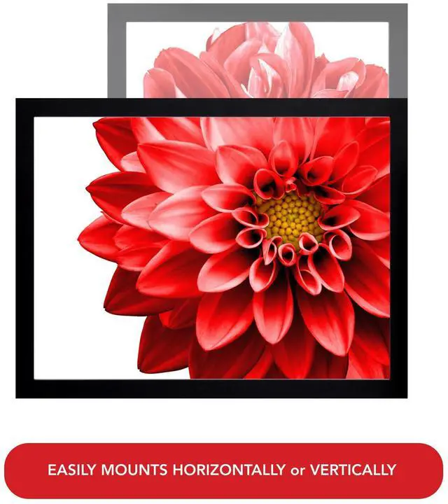 Alt view image 9 of 11 - Lorell Wide Frame - 24" x 36" Frame Size - Rectangle - Wall Mountable - Horizontal, Vertical - 1 Each - Wood - Black