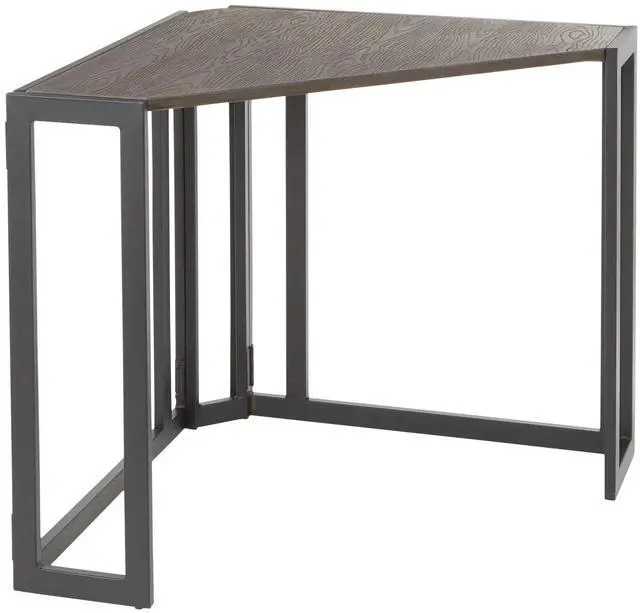 Main image of LumiSource Roman Corner Desk, Home Office Desk, Computer Desk, Black Desk, Small Desk for Bedroom, Gaming Desk, Farmhouse Desk