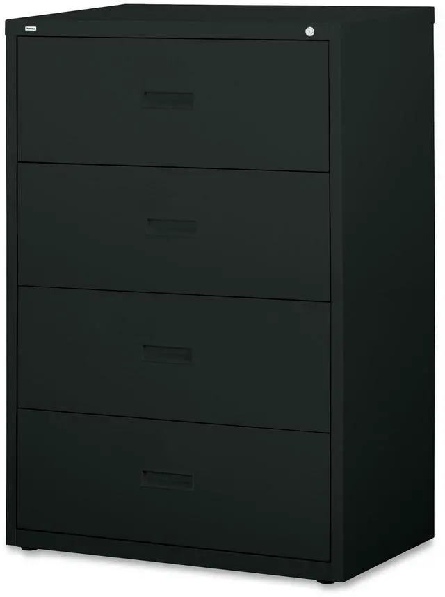 Alt view image 18 of 19 - Lorell Lateral File 4-Drawer 30"x18-5/8"x52-1/2" Black 60560