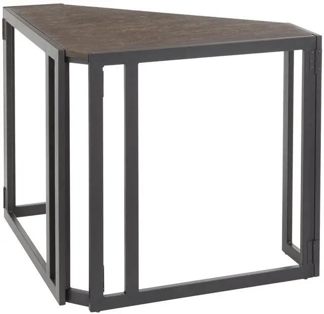 Alt view image 3 of 7 - LumiSource Roman Corner Desk, Home Office Desk, Computer Desk, Black Desk, Small Desk for Bedroom, Gaming Desk, Farmhouse Desk