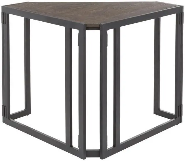 Alt view image 4 of 7 - LumiSource Roman Corner Desk, Home Office Desk, Computer Desk, Black Desk, Small Desk for Bedroom, Gaming Desk, Farmhouse Desk