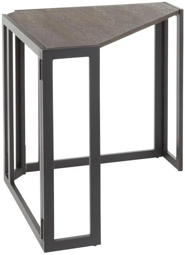 Alt view image 2 of 7 - LumiSource Roman Corner Desk, Home Office Desk, Computer Desk, Black Desk, Small Desk for Bedroom, Gaming Desk, Farmhouse Desk