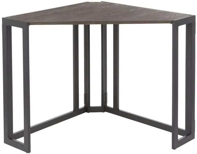 Alt view image 5 of 7 - LumiSource Roman Corner Desk, Home Office Desk, Computer Desk, Black Desk, Small Desk for Bedroom, Gaming Desk, Farmhouse Desk