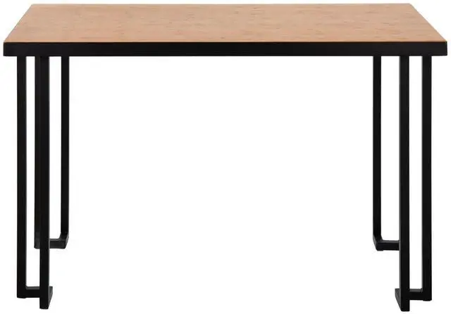 Alt view image 4 of 7 - LumiSource Roman Natural Wood Desk, Home Office Desk, Computer Desk, Black Desk, Small Desk for Bedroom, Gaming Desk, Contemporary Desk