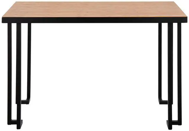 Alt view image 5 of 7 - LumiSource Roman Natural Wood Desk, Home Office Desk, Computer Desk, Black Desk, Small Desk for Bedroom, Gaming Desk, Contemporary Desk