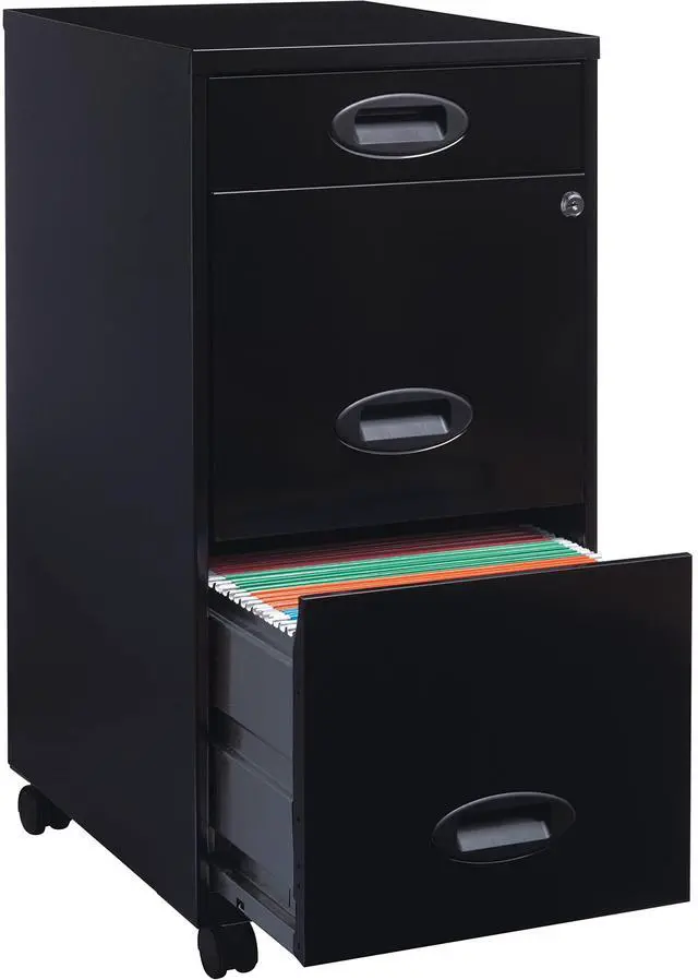 Main image of Lorell LYS SOHO 18" 3-Drawer File Cabinet, Black