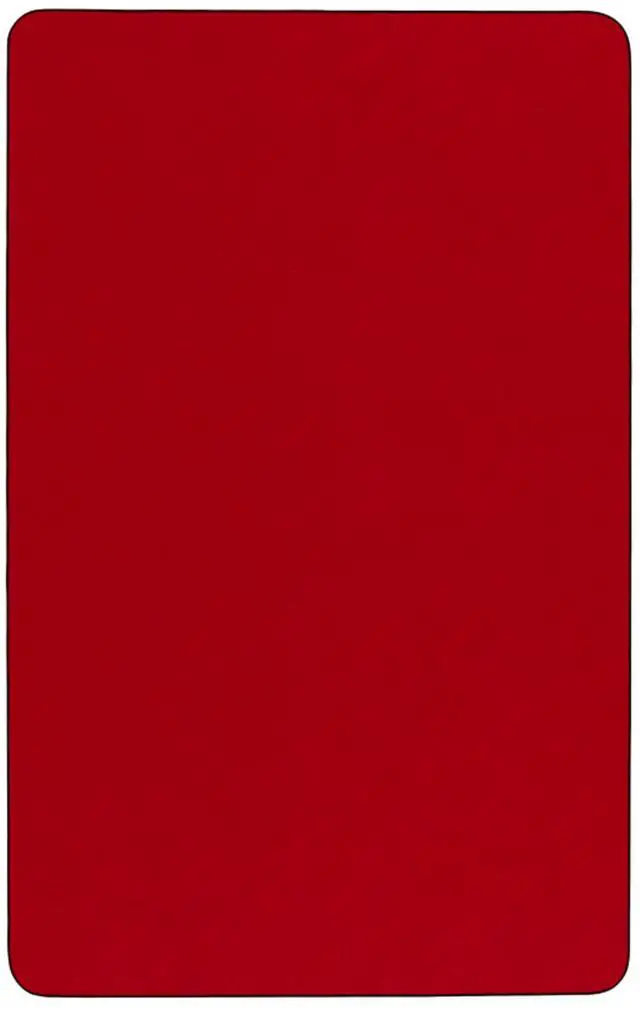 Alt view image 3 of 3 - Wren Mobile 36''W x 72''L Rectangular Red Thermal Laminate Activity Table - Standard Height Adjustable Legs