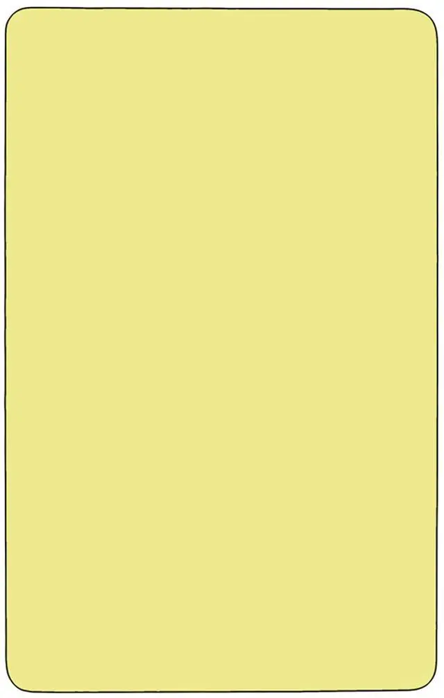 Alt view image 3 of 3 - 30''W x 72''L Rectangular Yellow Thermal Laminate Activity Table - Height Adjustable Short Legs