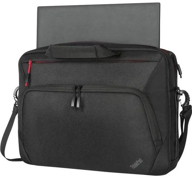 Alt view image 15 of 19 - Lenovo Essential Plus Carry Briefcase for 15.6" Laptop Black 4X41A30365