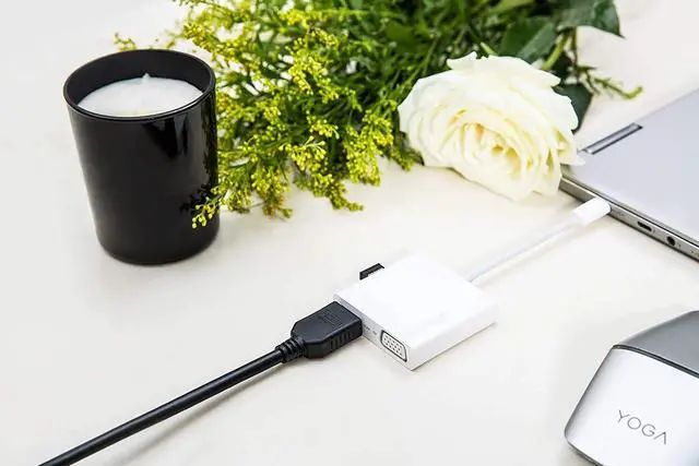 Alt view image 8 of 13 - Lenovo USB-C 3-in-1 Travel Hub, 4K HDMI, VGA, USB 3.0, Simple Plug and Play