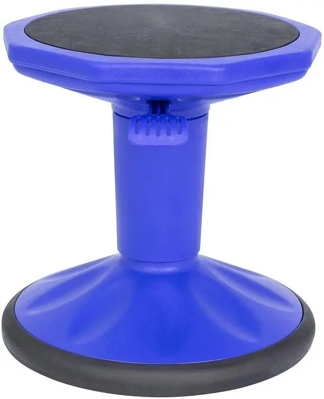 Alt view image 19 of 20 - Carter Adjustable Height Kids Flexible Active Stool for Classroom and Home with Non-Skid Bottom in Blue, 14" - 18" Seat Height