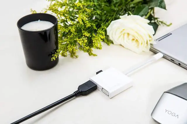 Alt view image 13 of 13 - Lenovo USB-C 3-in-1 Travel Hub, 4K HDMI, VGA, USB 3.0, Simple Plug and Play