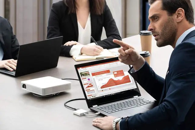 Alt view image 12 of 13 - Lenovo USB-C 3-in-1 Travel Hub, 4K HDMI, VGA, USB 3.0, Simple Plug and Play
