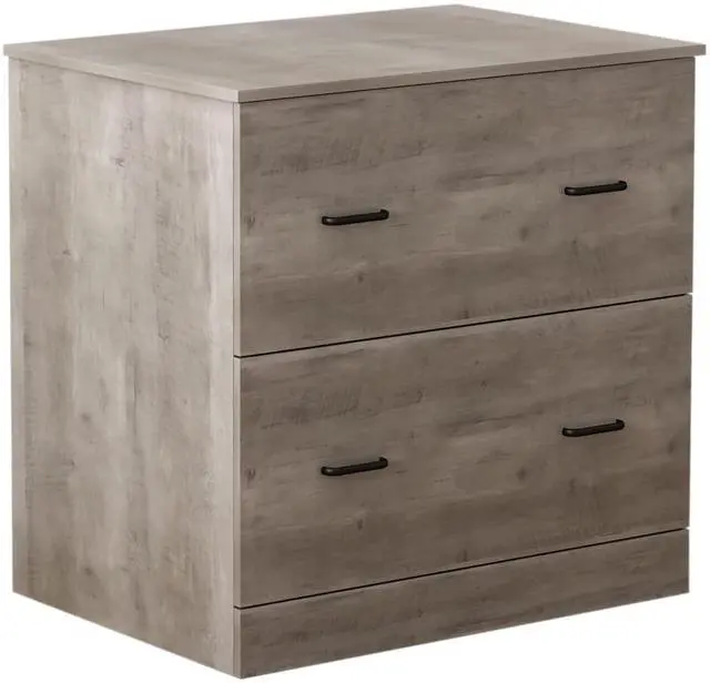 Alt view image 2 of 7 - Realspace® Peakwood 30-1/2"W x 21-4/5"D Lateral 2-Drawer File Cabinet, Smoky Brown