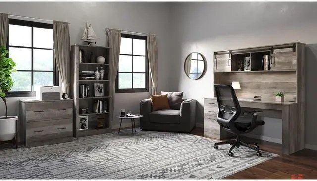 Alt view image 7 of 7 - Realspace® Peakwood 30-1/2"W x 21-4/5"D Lateral 2-Drawer File Cabinet, Smoky Brown