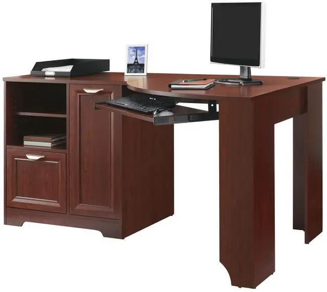 Alt view image 2 of 6 - Realspace® Magellan 60"W Corner Computer Desk, Classic Cherry