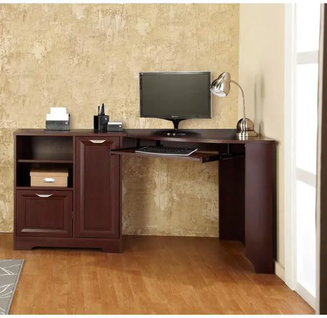 Alt view image 4 of 6 - Realspace® Magellan 60"W Corner Computer Desk, Classic Cherry