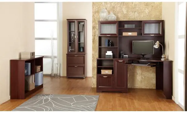 Alt view image 5 of 6 - Realspace® Magellan 60"W Corner Computer Desk, Classic Cherry