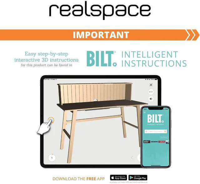 Alt view image 7 of 7 - Realspace® Nashira 52"W Computer Desk With Detachable Hutch, Light Oak/Gray