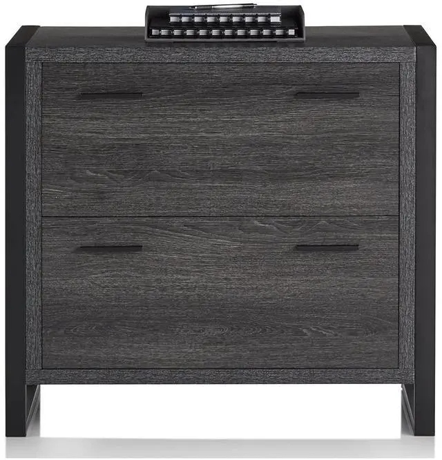 Alt view image 6 of 7 - Realspace® DeJori 32-3/4"W x 19-9/16"D Lateral 2-Drawer File Cabinet, Charcoal