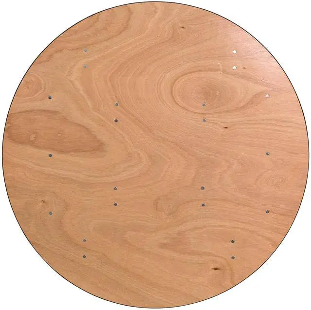 Alt view image 8 of 10 - Flash Furniture YT-WRFT48-TBL-GG 48-Inch Round Wood Folding Banquet Table with Clear Coated Finished Top, Black