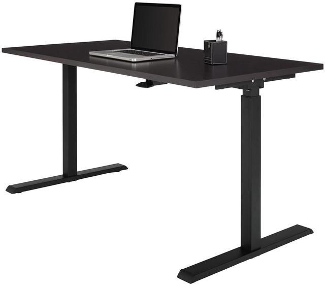 Alt view image 3 of 7 - Realspace® Magellan 60"W Pneumatic Height-Adjustable Standing Desk, Espresso