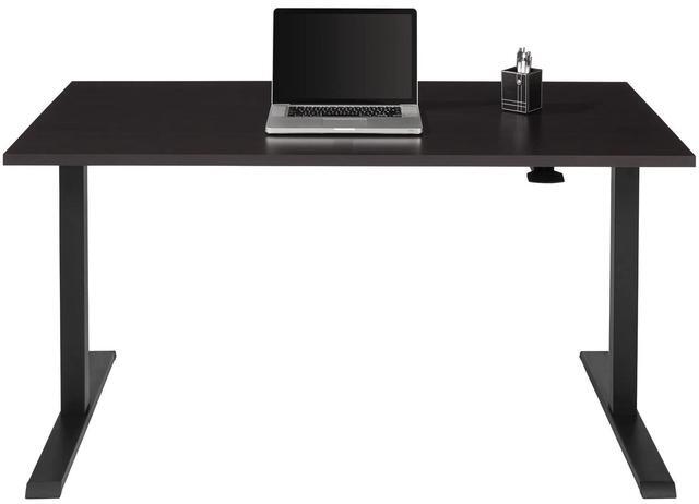 Alt view image 4 of 7 - Realspace® Magellan 60"W Pneumatic Height-Adjustable Standing Desk, Espresso