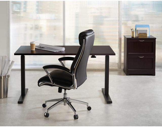 Alt view image 7 of 7 - Realspace® Magellan 60"W Pneumatic Height-Adjustable Standing Desk, Espresso