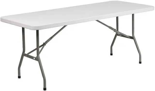 Alt view image 15 of 19 - 30''W x 72''L Granite White Plastic Folding Table