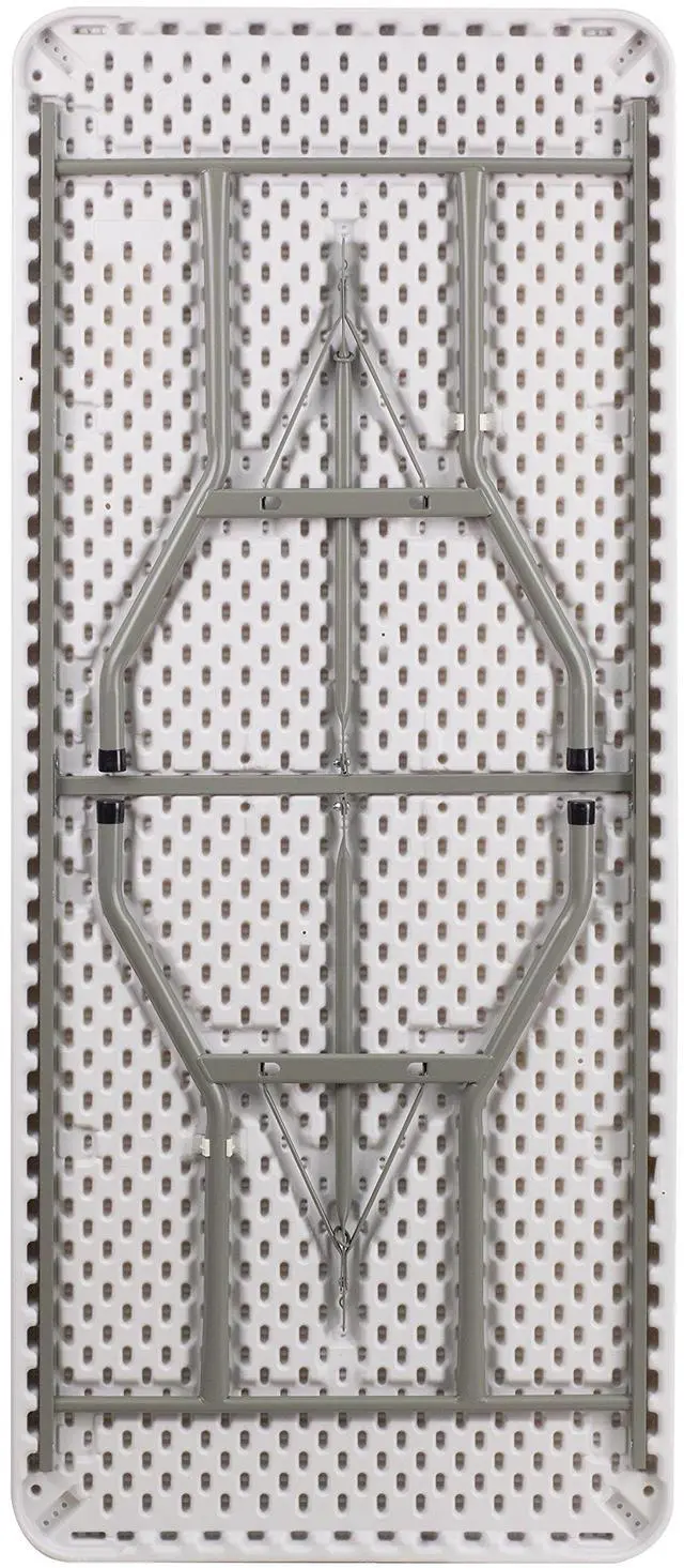 Alt view image 19 of 19 - 30''W x 72''L Granite White Plastic Folding Table