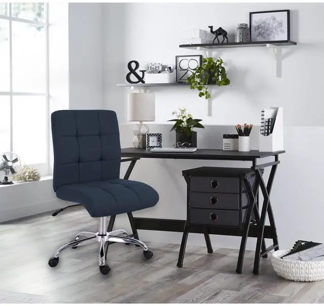 Alt view image 7 of 7 - Realspace® X-Cross 48"W Computer Desk With File Cabinet, Black